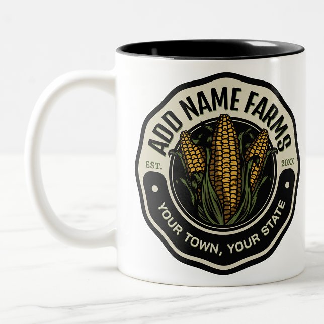 Personlig NAMN Sweet Maj Garden Farm Farmer Två-Tonad Mugg (Skapare uppladdad)