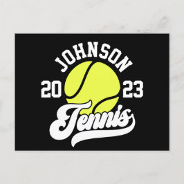 Personlig NAMN Tennis Player Racket Boll Court Vykort