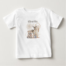 Personlig Namn Text Boho Woodland Forest Animal