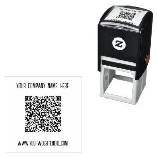 Personlig Namn Text QR-kod för självlänkande Frimä Självfärgande Stämpel