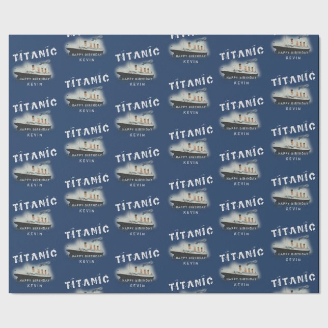 Personlig Namn Titanic Wrapping Papper Presentpapper (Seam)