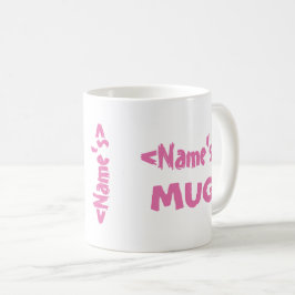 Personlig Namn Trio White Rosa Mugg