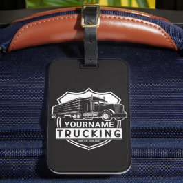 Personlig NAMN Trucking Big Rig Semi Trucker Bagagebricka