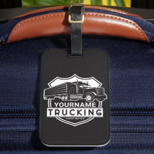 Personlig NAMN Trucking Big Rig Semi Trucker Bagagebricka