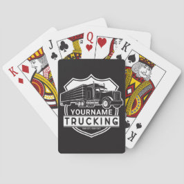 Personlig NAMN Trucking Big Rig Semi Trucker Casinokort