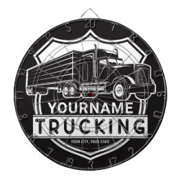 Personlig NAMN Trucking Big Rig Semi Trucker Darttavla