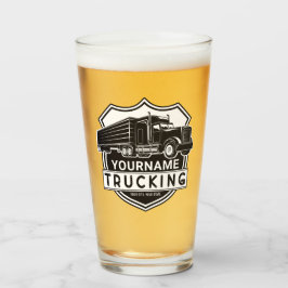 Personlig NAMN Trucking Big Rig Semi Trucker Glaskopp