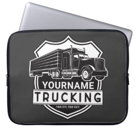 Personlig NAMN Trucking Big Rig Semi Trucker Laptop Fodral