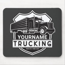 Personlig NAMN Trucking Big Rig Semi Trucker Musmatta