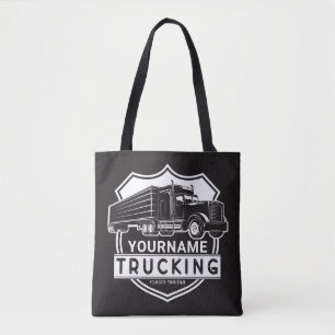Personlig NAMN Trucking Big Rig Semi Trucker Tygkasse