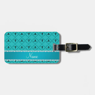 Personlig namn turkos moroccan gymnastics bagagebricka