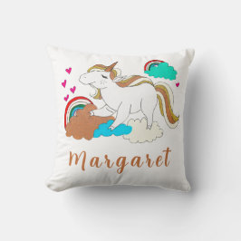 Personlig Namn Unicorn-födelsedag Dekorativ kudde