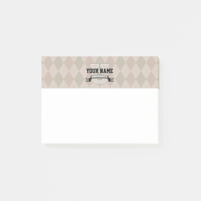 Personlig Namn Universiteten Coola Funny College Post-it Block (Framsida)