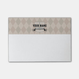 Personlig Namn Universiteten Coola Funny College Post-it Block