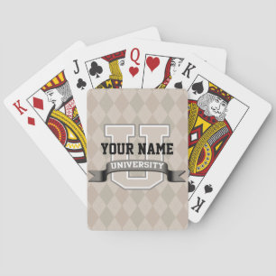 Personlig Namn Universiteten Coola Funny Familj Spel Kort