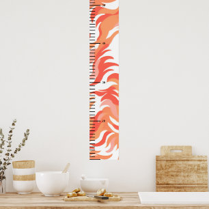 Personlig Namn utskriven Cute Baby Growth Diagram Poster