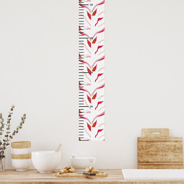 Personlig Namn utskriven Cute Baby Growth Diagram Poster (Kök)