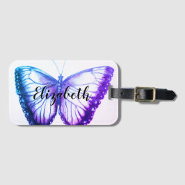 Personlig Namn Vackra fjärilar Bagagebricka