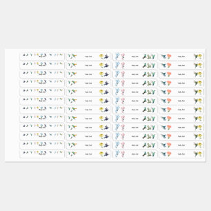 Personlig Namn: Vattentäta etiketter för skolvatte