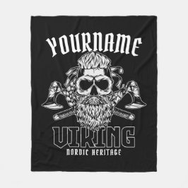 Personlig NAMN Viking Nordic Warrior Heritage Fleecefilt
