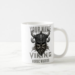Personlig Namn Viking Warrior Arv T Shirt Kaffemugg