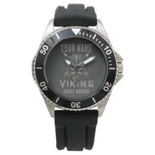 Personlig NAMN Viking Warrior Heritage Armbandsur