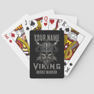 Personlig NAMN Viking Warrior Heritage Casinokort