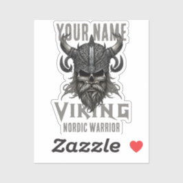 Personlig NAMN Viking Warrior Heritage Klistermärken