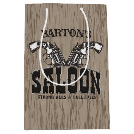 Personlig NAMN Vilda western Gun Revolver Saloon