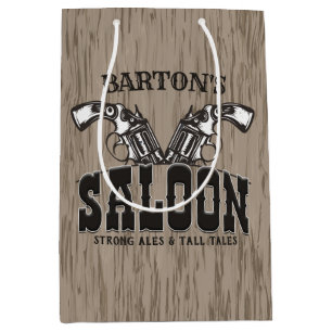 Personlig NAMN Vilda western Gun Revolver Saloon