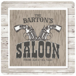 Personlig NAMN Vilda western Gun Revolver Saloon Pappersservett