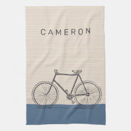 Personlig Namn Vintage Bicycle Bike Snyggt Kökshandduk