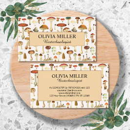 Personlig Namn Vintage Mushroom Affärskort