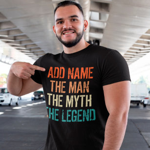 Personlig Namn Vintagen Man Myth Legend T Shirt