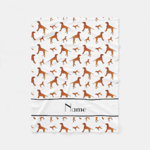 Personlig namn vit Rhodesian ridgeback hundar Fleecefilt