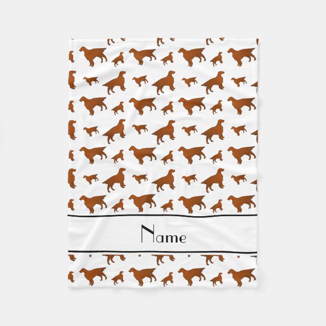 Personlig namn, vitaktig stryk hundar fleecefilt (Framsidan)