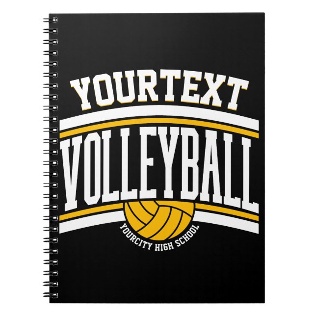 Personlig NAMN Volleyball Player School Team Anteckningsbok (Framsidan)
