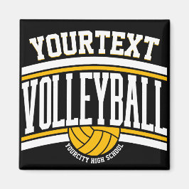 Personlig NAMN Volleyball Player School Team Magnet