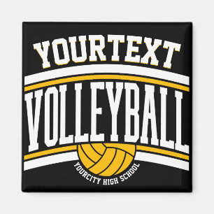 Personlig NAMN Volleyball Player School Team Magnet