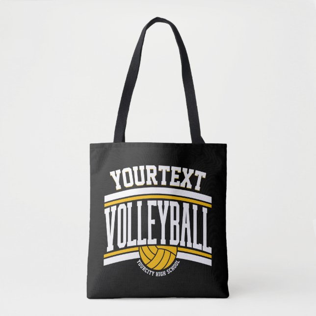 Personlig NAMN Volleyball Player School Team Tygkasse (Framsida)