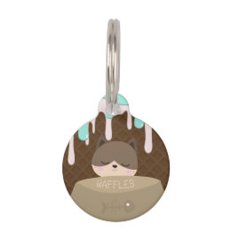 Personlig Namn Waffle Cone Cat Djurbricka