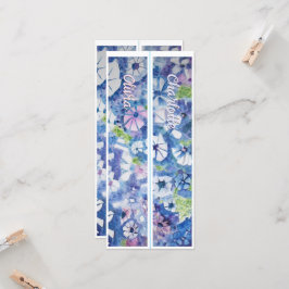 Personlig Namn Whimsique Flowers Two Bokmärken