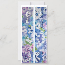 Personlig Namn Whimsique Flowers Two Bokmärken