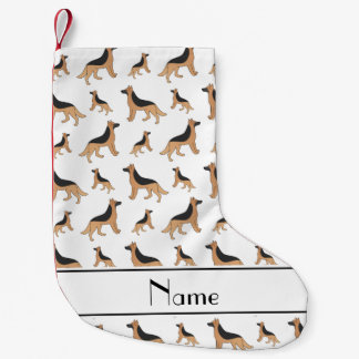 Personlig namn white German Shepherd hundar Liten Julstrumpa