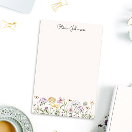 Personlig Namn WildblomGarden Post-it Block