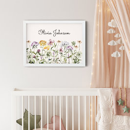 Personlig Namn WildblomGarden Poster