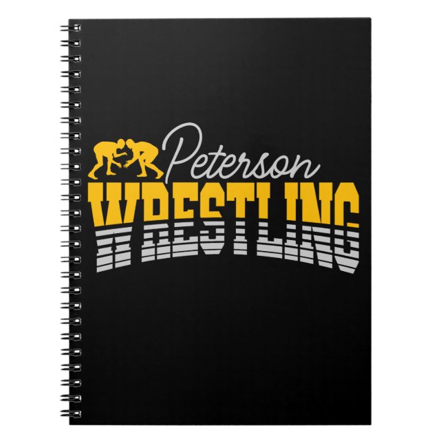 Personlig NAMN Wrestling School Team Wrestler Anteckningsbok (Framsidan)
