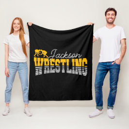 Personlig NAMN Wrestling School Team Wrestler Fleecefilt
