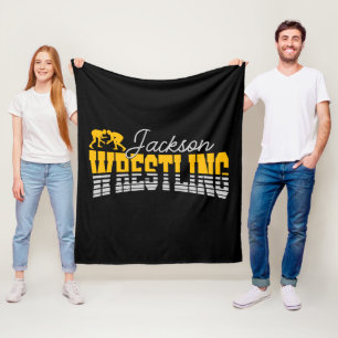 Personlig NAMN Wrestling School Team Wrestler Fleecefilt