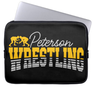 Personlig NAMN Wrestling School Team Wrestler Laptop Fodral